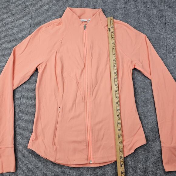 Athleta Salutation Jacket Womens Medium Peach Minimal Athleisure Running Gym - Picture 3 of 7